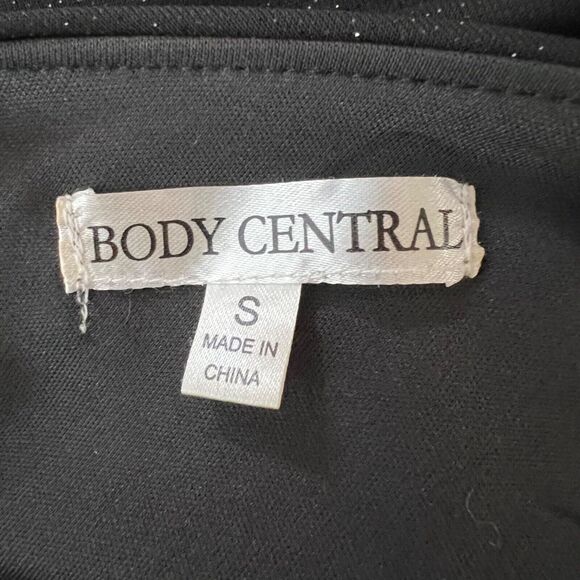 Body Central Womens Mini Dress One Shoulder Drape Sleeve Bodycon Glittery Small - Picture 8 of 10